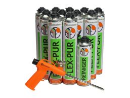 Dämmstoffshop PU-Set Flex-Pur + Reiniger + Pistole