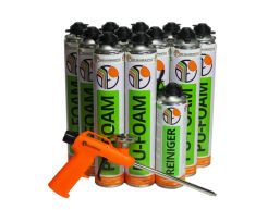 Dämmstoffshop PU-Set PU-Schaum + Reiniger + Pistole