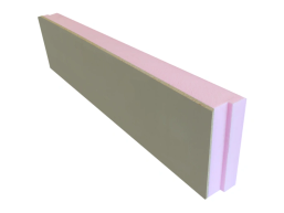 XPS Sockelplatte mit Falz 1250x300x100mm+10mm grau