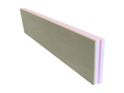 XPS Sockelplatte mit Falz 1250x300x50mm+10mm grau
