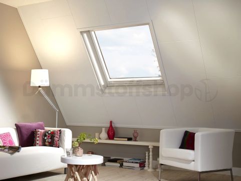 Agnes One-Step Deckenplatte Weiß Leinen Putz 1220x620x12mm 4pl/pack (= 3,03 m²)