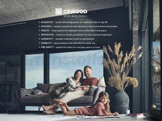 Cewood Holzwolle Akustikplatten 1200x600x25mm Naturfarbe (=0,72 m²)