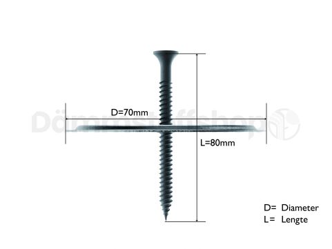Dachschrauben Eurofast 4,8x80mm 250st