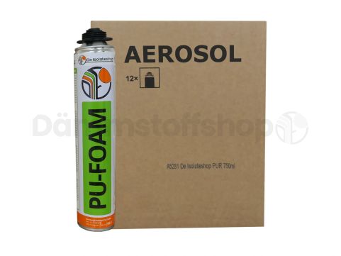 Dämmstoffshop PU-Schaum 750ml (12 Stück)