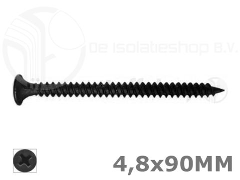 Gipsplattenschrauben feingewinde PH2 4,8X90mm 250st.