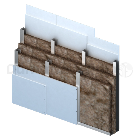 Glaswolle Acoustifit 1350x600x150mm 5pl/pack Rd:4,05 (=4,05m²)