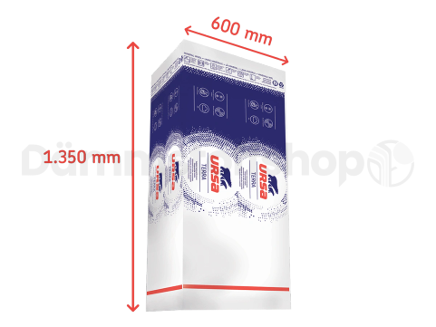Glaswolle Ursa Walltec 32 Reflex 1350x600x131mm WLG 032 5pl/Packung (4,05m²)