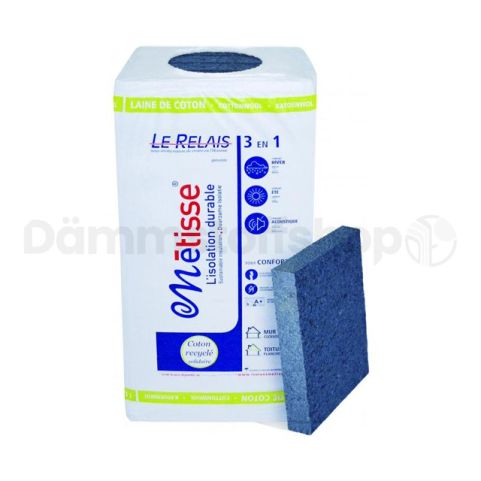 Métisse PRT Baumwollfaserplatte 1200x600x160mm WLS 038 3St./Pack (=2,16 m²)