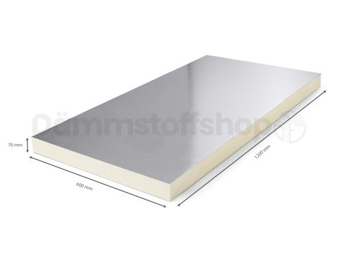 InSuS PIR Aluminium 1200x600x70mm WLS 022 6pl/pack (=4,32 m²)