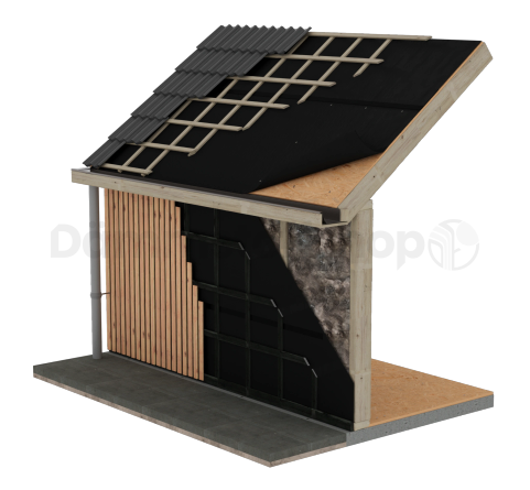 Polytex Fassade FR diffusionsoffene Folie 1,50x50m (= 75 m²)