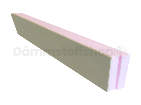 XPS Sockelplatte mit Falz 1250x200x100mm+10mm grau