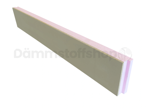 XPS Sockelplatte mit Falz 1250x200x50mm+10mm grau