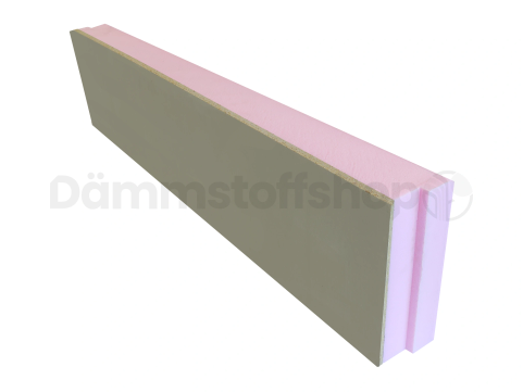 XPS Sockelplatte mit Falz 1250x300x100mm+10mm grau